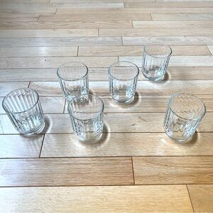 Vintage Fluted Glass Cups